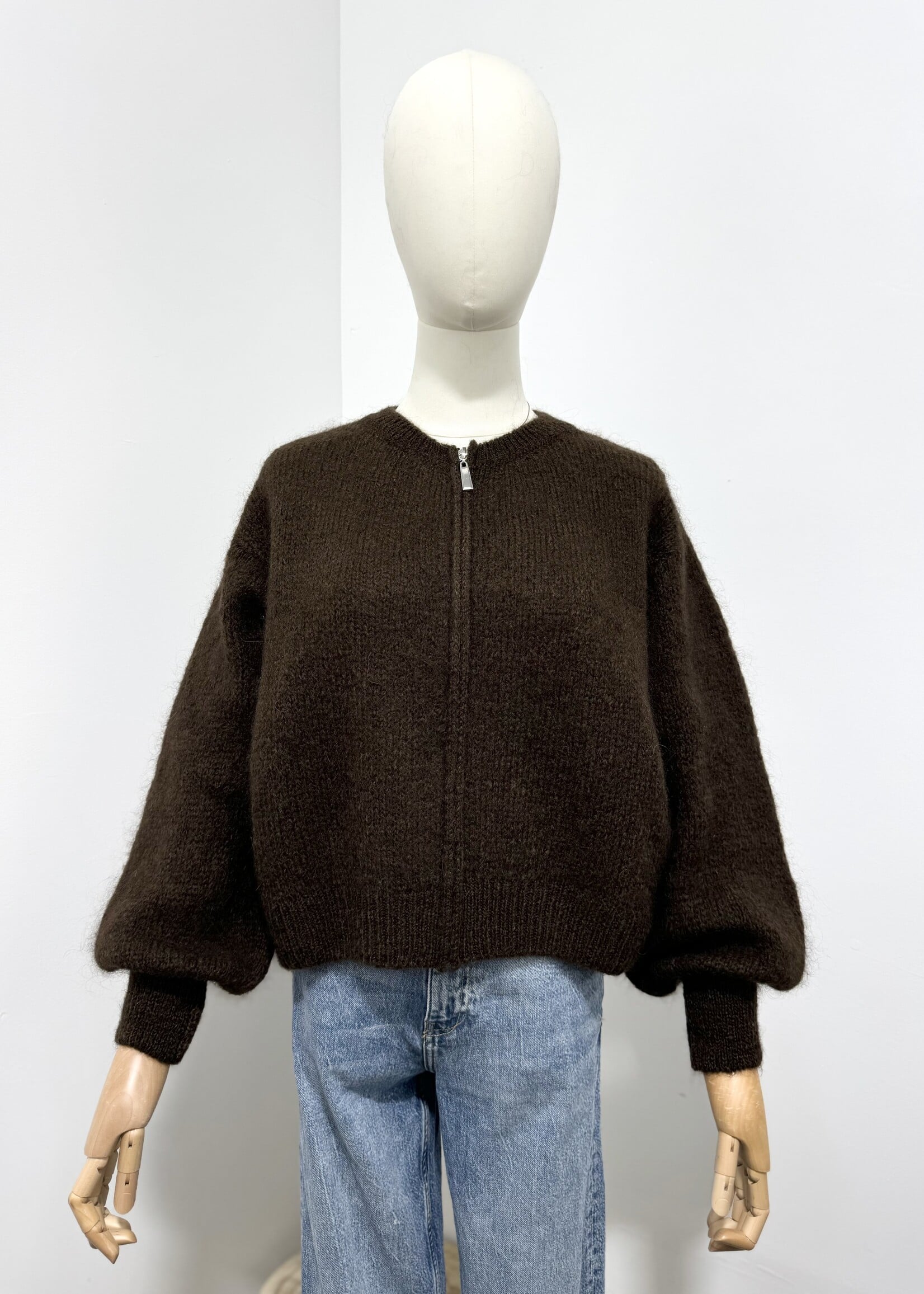 ZIP BROWN GILET