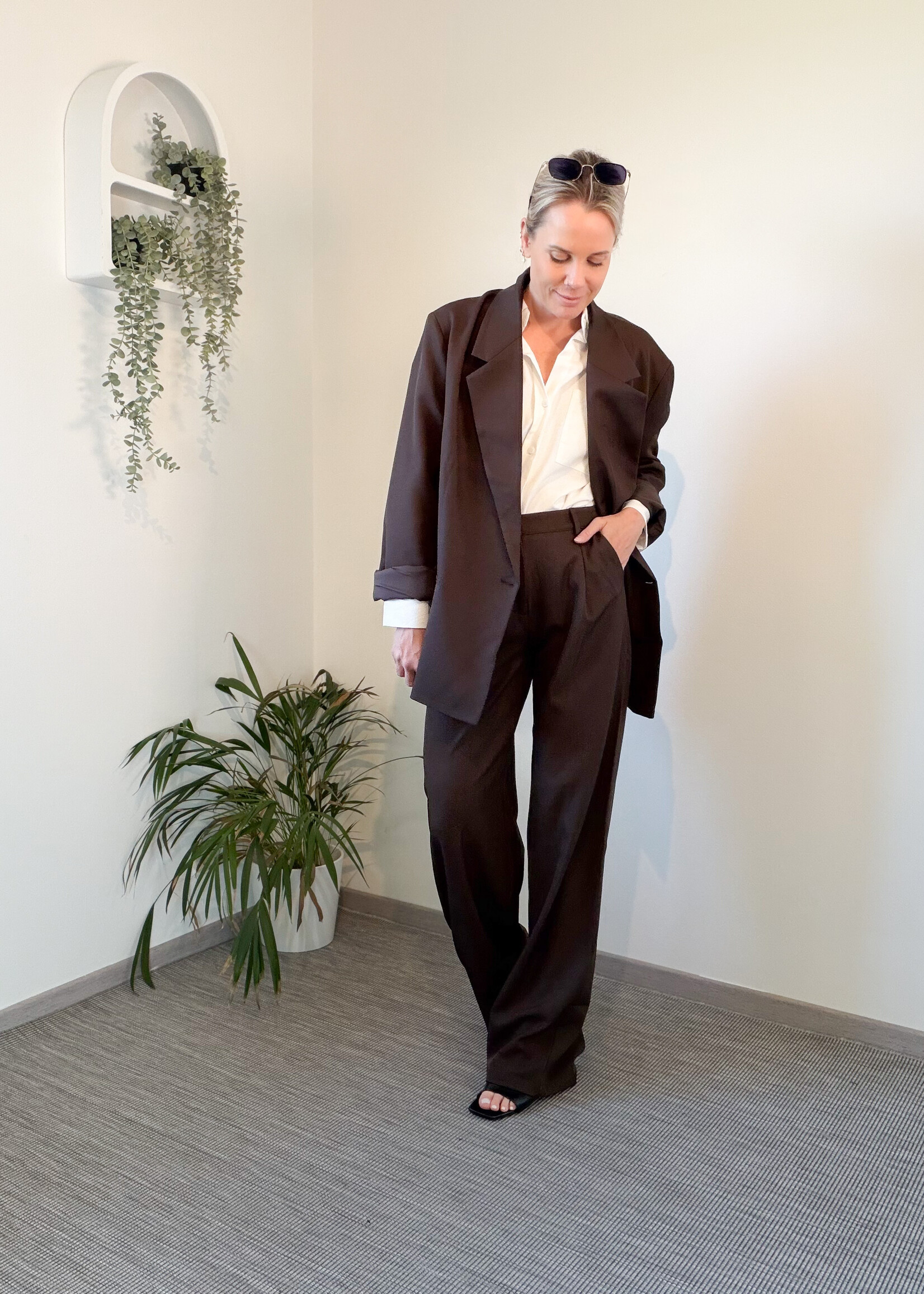 BROWN WIDE LEG PANTS