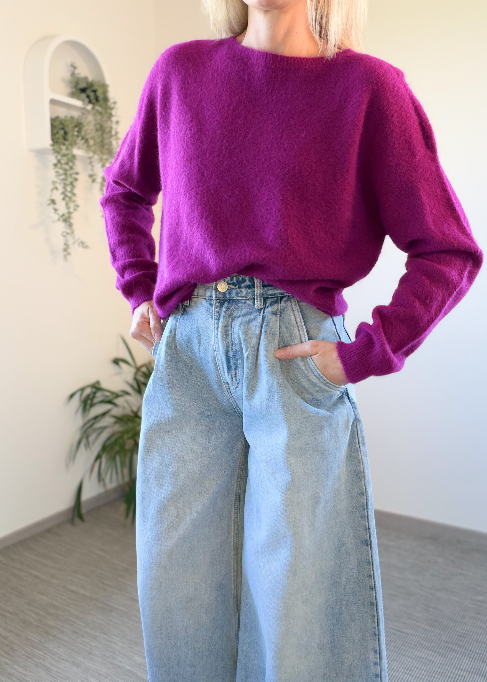 RASPBERRY LONG KNIT