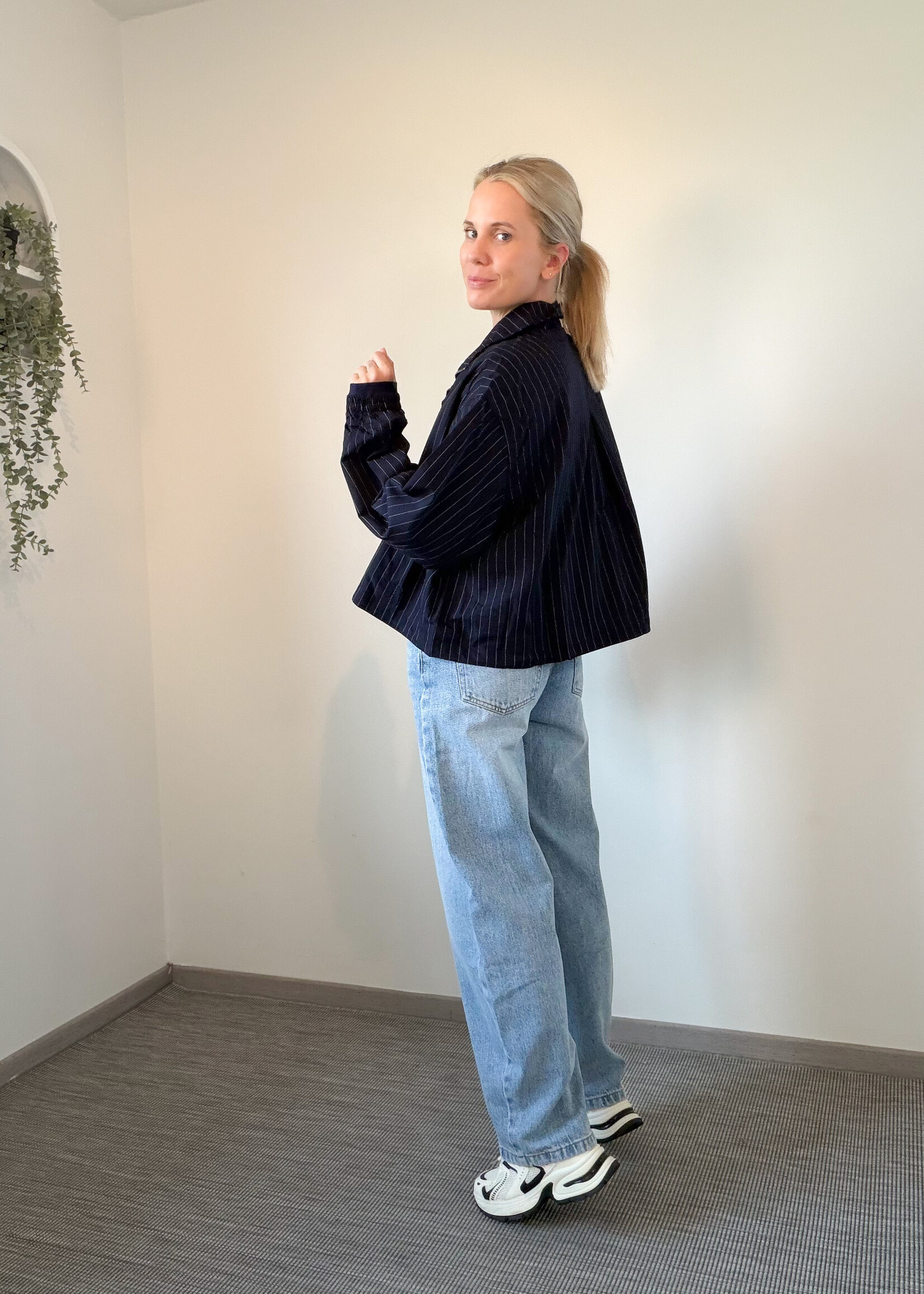 MARINE STRIPE BLOUSE JACKET