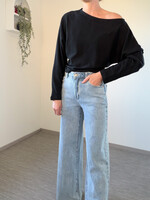 BLACK OFFSHOULDER TOP