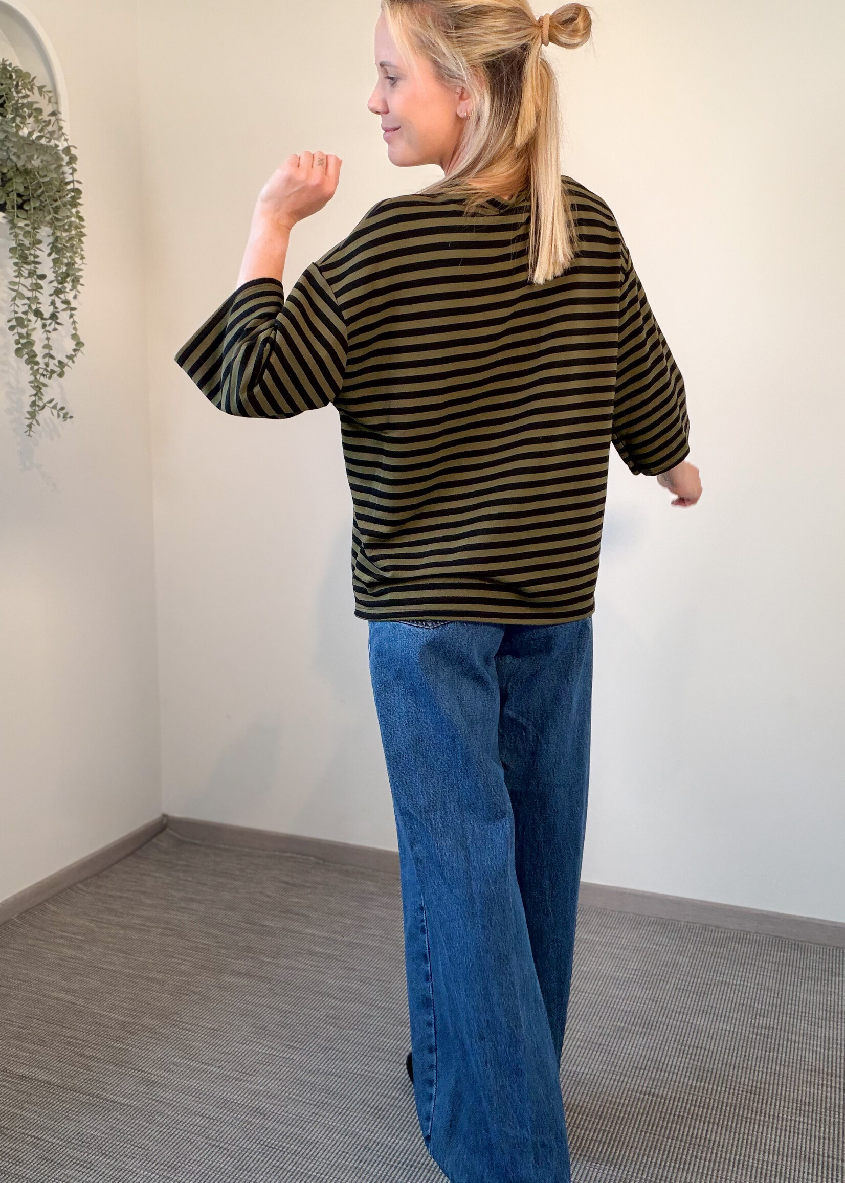 STRIPE JADE TOP One size