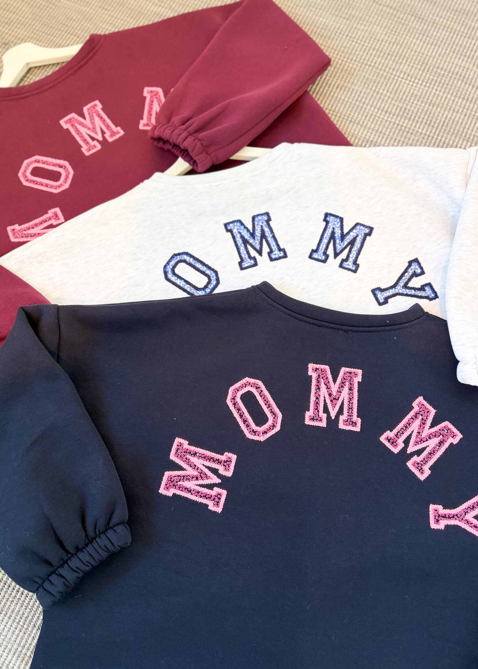 MOMMY SEQUIN PULL MARINE One size