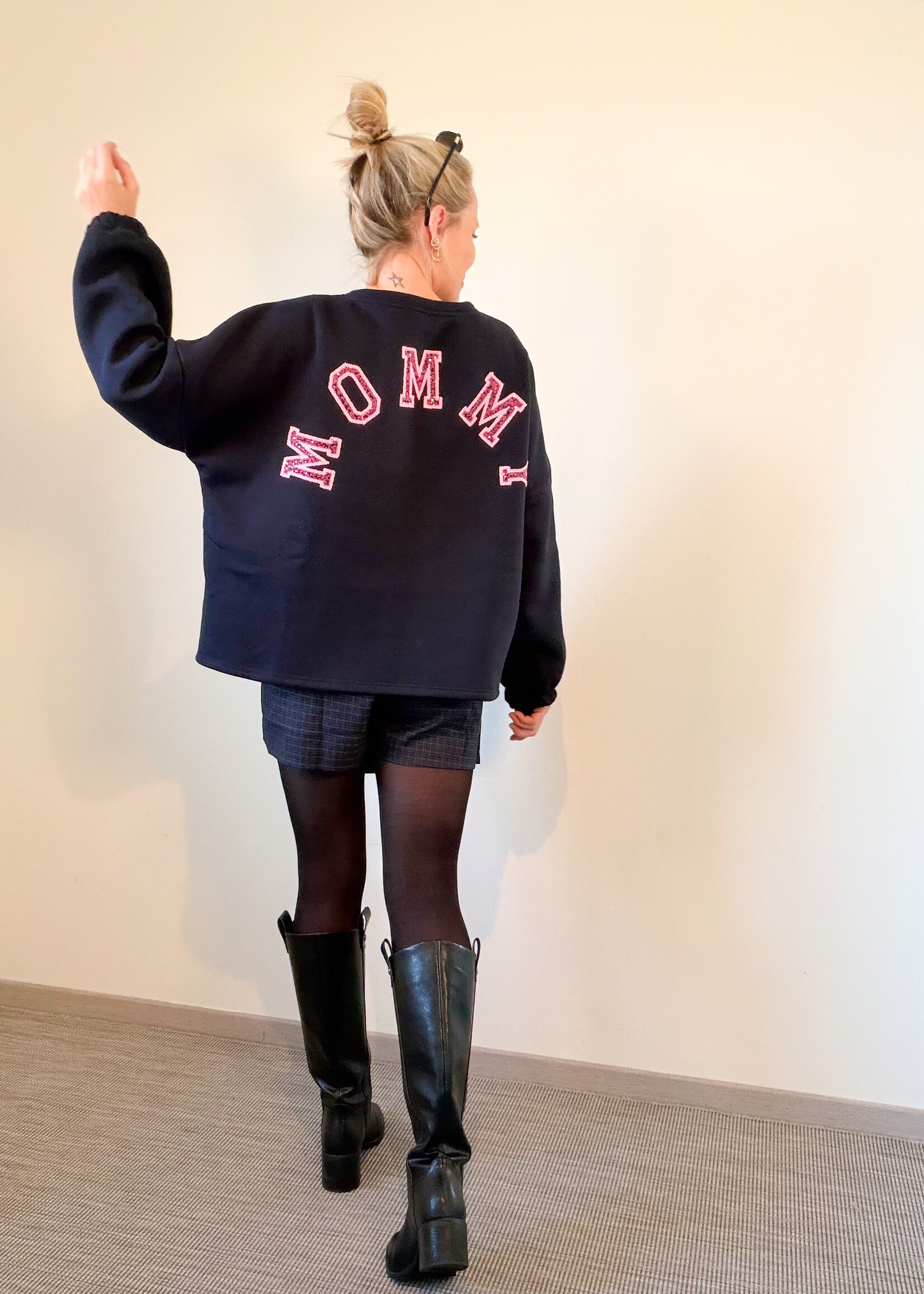 MOMMY SEQUIN PULL MARINE One size
