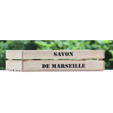 Grote houten kist Savon de Marseille