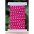 Fuchsia stoffen lint met stippen