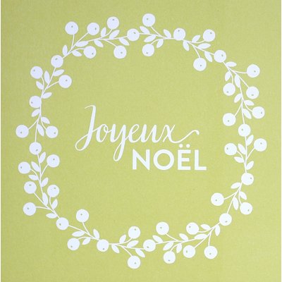 Kerstkaart limegroen
