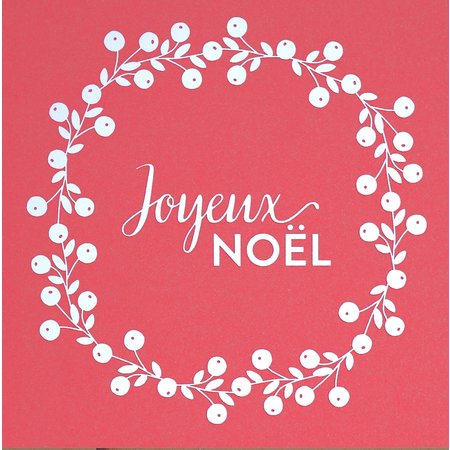 Franse kerstkaart rood