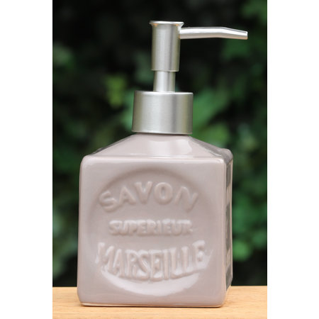 Zeepdispenser Savon de Marseille kleur taupe