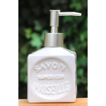 Zeepdispenser Savon de Marseille kleur wit