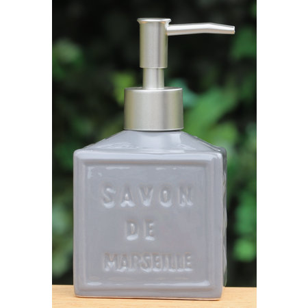 Zeepdispenser Savon de Marseille kleur grijs