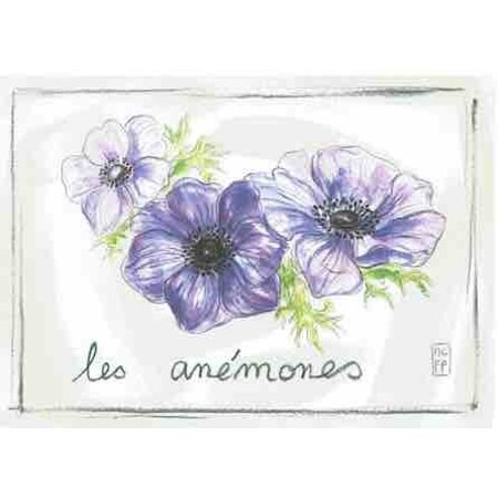 Aquarel van anemonen