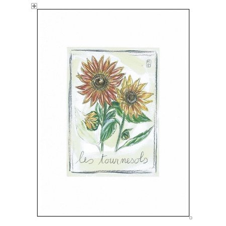 Aquarel van zonnebloemen