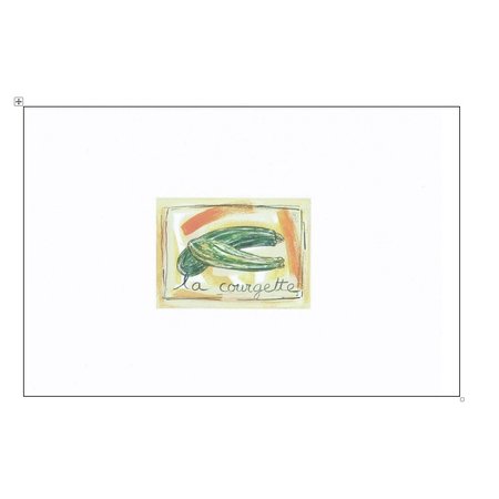 Aquarel van een courgette