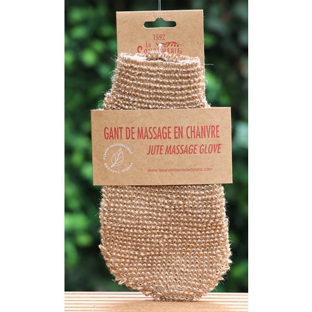 Jute scrubhandschoen