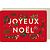 Franstalige kerstkaart met glittertekst