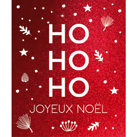 Franstalige kerstkaart Ho Ho Ho