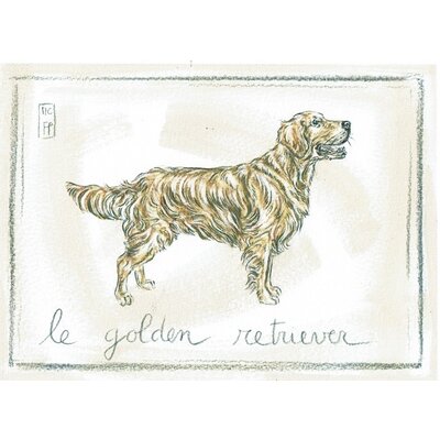 Print golden retriever