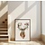 Print edelhert met bloemen