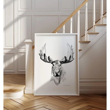 Print eland zwart wit