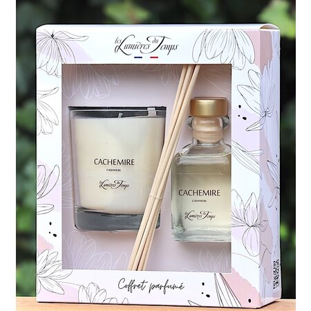 Giftbox met kaars en geurstokjes