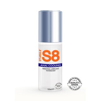 S8 Waterbased Cooling Anal Lube 125ml