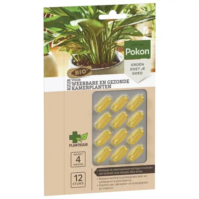 Pokon Pokon Bio Kuur Voor Weerbare en Gezonde Kamerplanten Capsules 12st