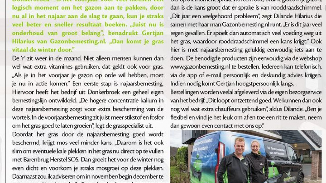 Gras na winter snel weer mooi met Gazonbemesting.nl