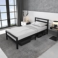 AirSleeperz® metalen bedframe Job Black 90x200 cm - 1 persoons