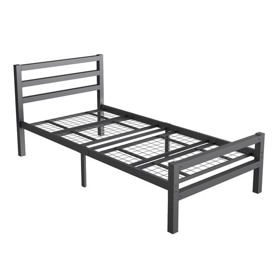 AirSleeperz® metalen bedframe Job Black 90x200 cm - 1 persoons