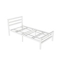 AirSleeperz® metalen bedframe Job White 90x200 cm - 1 persoons