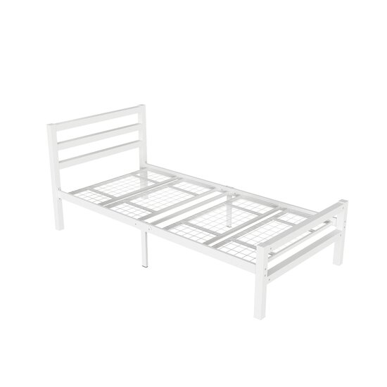 AirSleeperz® metalen bedframe Job White 90x200 cm - 1 persoons