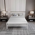 AirSleeperz® metalen bedframe Job White 140x200 cm - 2 persoons