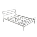 AirSleeperz® metalen bedframe Job White 140x200 cm - 2 persoons