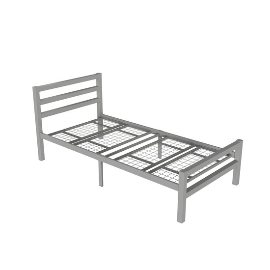 AirSleeperz® metalen bedframe Job Grey 90x200 cm - 1 persoons