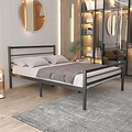 AirSleeperz® metalen bedframe Sara Black 140x200 cm - 2 persoons