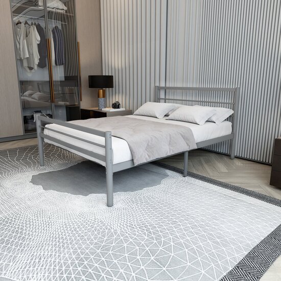 AirSleeperz® metalen bedframe Sara Grey 140x200 cm - 2 persoons