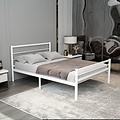 AirSleeperz® metalen bedframe Sara White 140x200 cm - 2 persoons