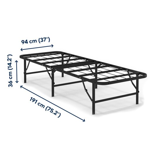AirSleeperz® opvouwbaar bed Joost Basic Black 90x200 cm - 1 persoons