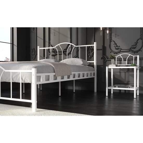 AirSleeperz® nachtkastje metaal Bella White 50x38x74 cm