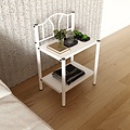 AirSleeperz® nachtkastje metaal Bella White 50x38x74 cm
