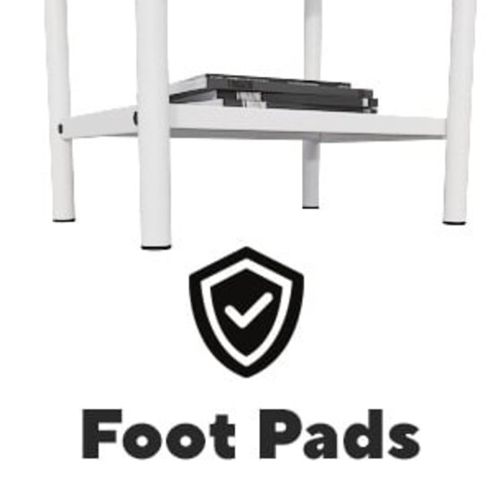 AirSleeperz® nachtkastje metaal Bella White 50x38x74 cm