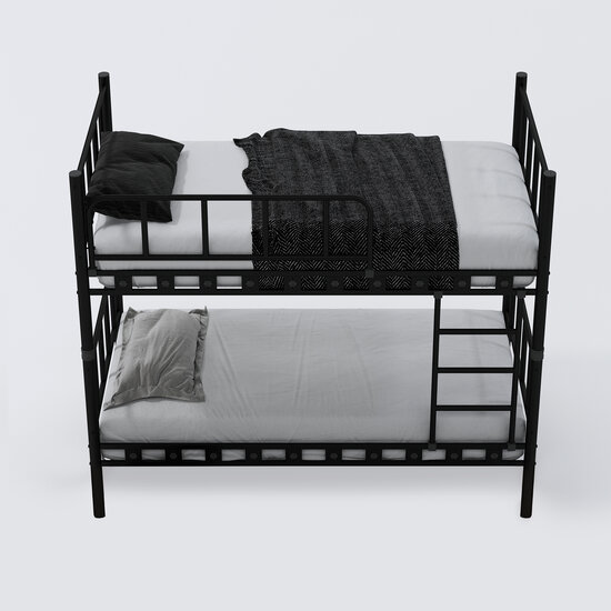 AirSleeperz® metalen stapelbed Emma Black 90x200x175 cm