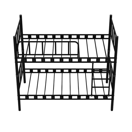 AirSleeperz® metalen stapelbed Emma Black 90x200x175 cm