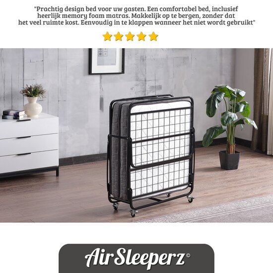 AirSleeperz® opvouwbaar bed Merel 80x200 cm - 1 persoons | 2eKans