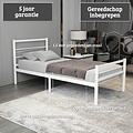 AirSleeperz® metalen bedframe Sara White 90x200 cm - 1 persoons