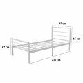 AirSleeperz® metalen bedframe Sara White 90x200 cm - 1 persoons