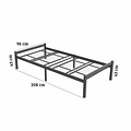 AirSleeperz® metalen bedframe Luuk Black 90x200 cm - 1 persoons