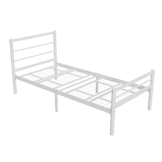 AirSleeperz® metalen bedframe Sara White 90x200 cm - 1 persoons