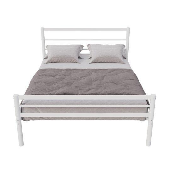 AirSleeperz® metalen bedframe Sara White 140x200 cm - 2 persoons